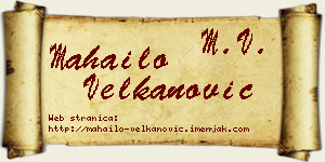 Mahailo Velkanović vizit kartica